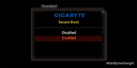 Как включить/отключить безопасную загрузку на Gigabyte в биос ?