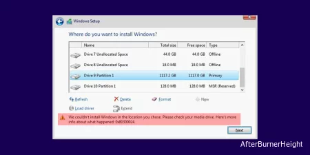 Как исправить ошибку 0x80300024 при установке Windows